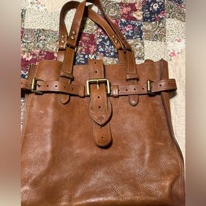 MULBERRY Elgin Brown/Tan Darwin Leather Tote Bag Pre Owned